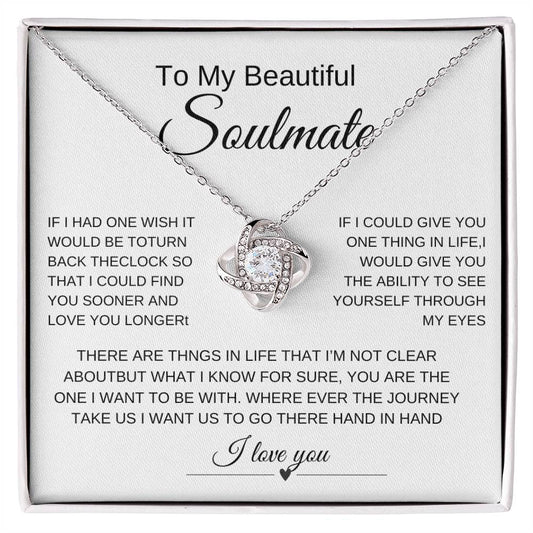 I Love you  Soulmate Necklace, Gift For Wife , Girl Friend, Gift For Graduation, Gift For Birthday