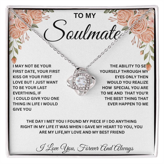 Trendy Elegant Love Knot Necklace, Neck Lace For My  Soulmate, Birthday Gift, Christmas Gift ,Love Gift