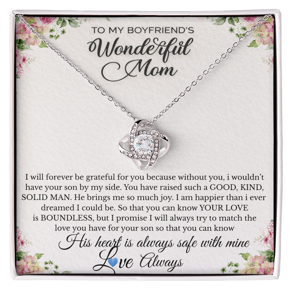 To My Boyfriend's Mom Necklace – Heartfelt Gift from Girlfriend, Mother's Day Jewelry Gift