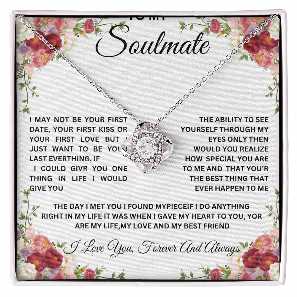 Love Knot Necklace Gift For Mom, Girlfriend, Soulmate