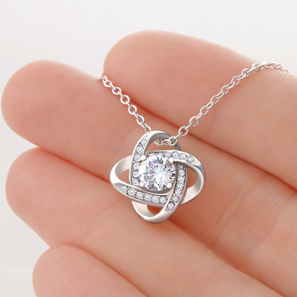 To My Soulmate, Love Knot Necklace (Yellow & White Gold Variants