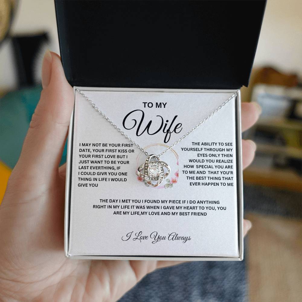 To My Wife-Love Knot Necklace-