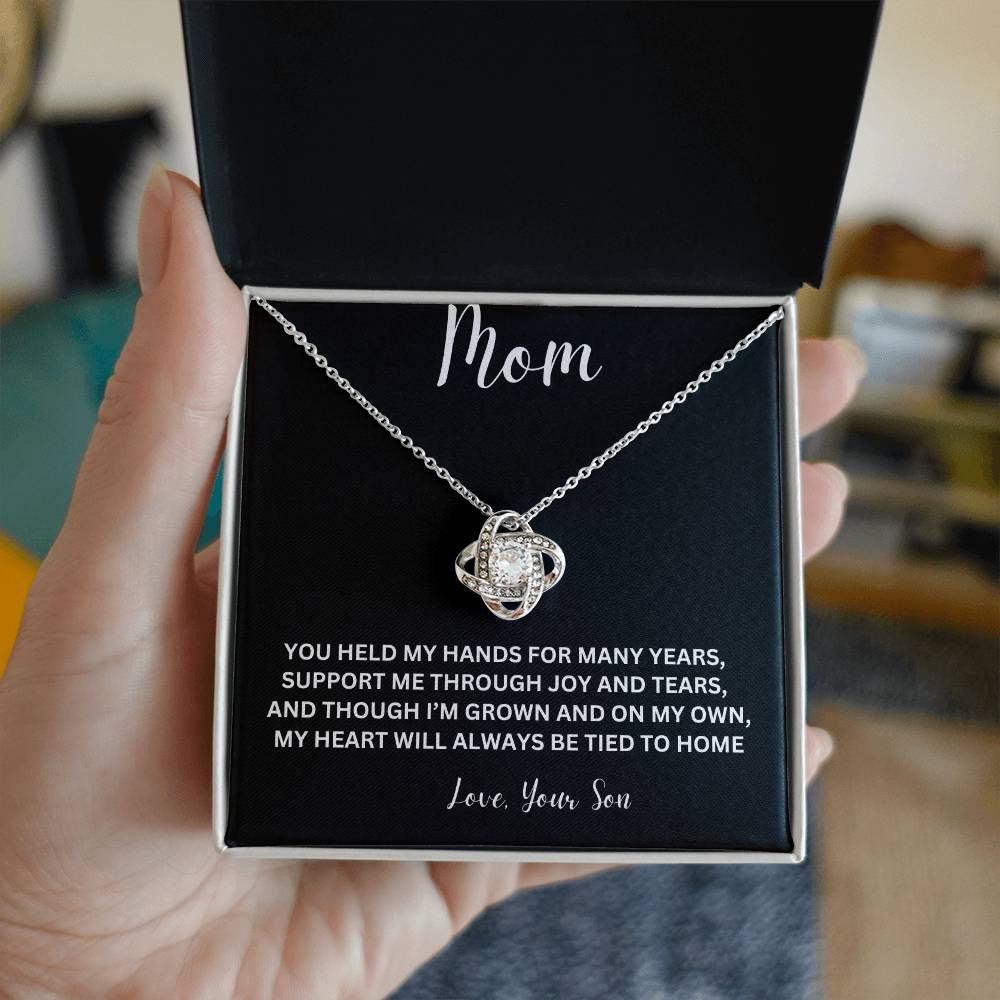 Love Knot Necklace For Mom, Gift For Mother