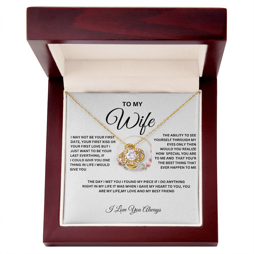 To My Wife-Love Knot Necklace-