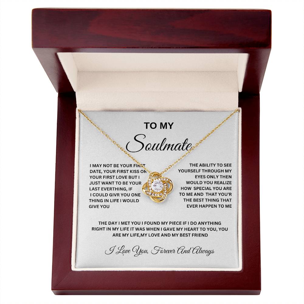 Love knot Necklace  For To My Beautiful Mom  Mothers Day gift