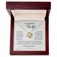 Love knot Necklace To My Beautiful Wife, Gift For Mom Mom's Birthday