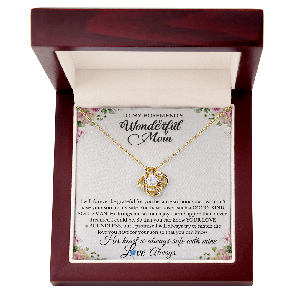 To My Boyfriend's Mom Necklace – Heartfelt Gift from Girlfriend, Mother's Day Jewelry Gift
