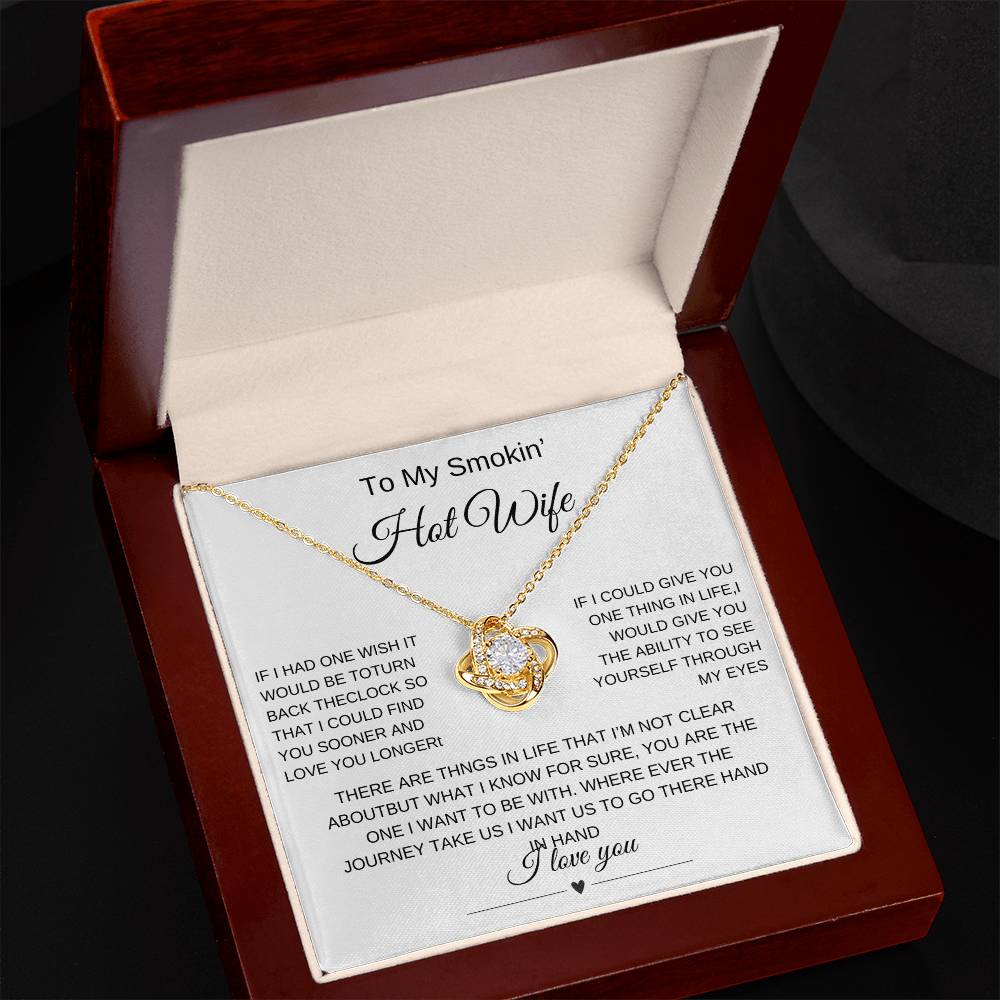 Love Knot Necklace for Wife, Gift For Anniversary/ Valentines Day, Christmas Gift For Wife From Husband