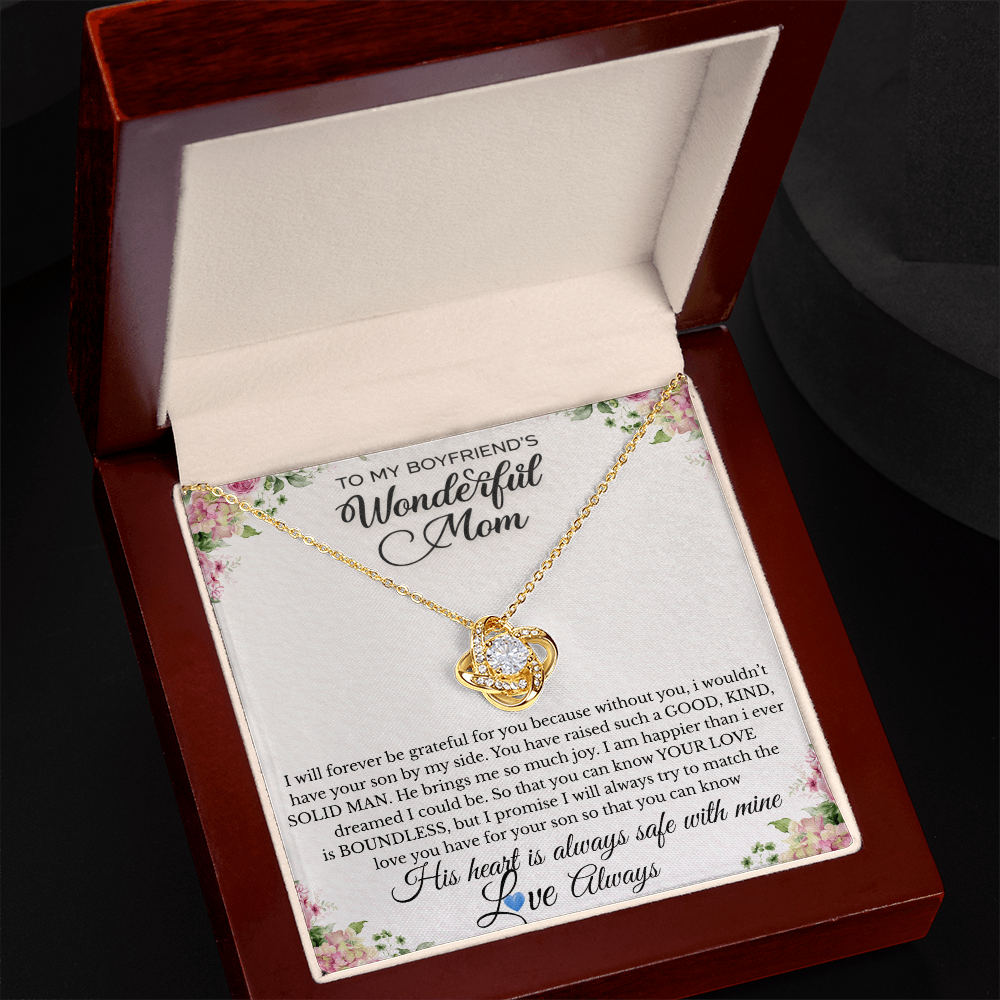 To My Boyfriend's Mom Necklace – Heartfelt Gift from Girlfriend, Mother's Day Jewelry Gift