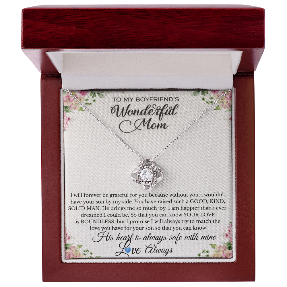 To My Boyfriend's Mom Necklace – Heartfelt Gift from Girlfriend, Mother's Day Jewelry Gift