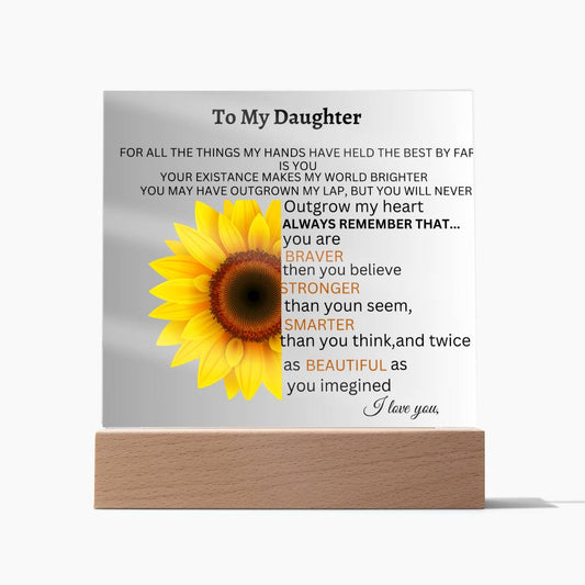 Acrylic Plaque For Daughter, A Gift For  Daughter ,Always be my Baby Girl.