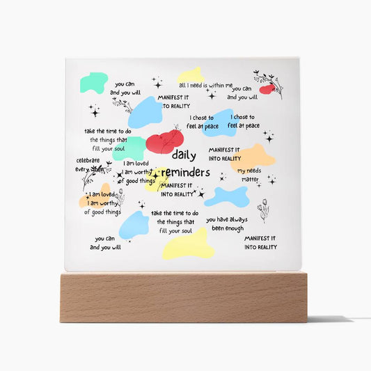 Daily Affirmation Acrylic Plaque