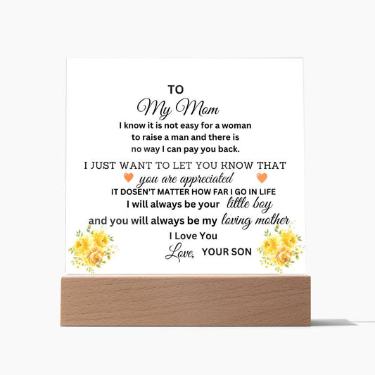 Mom Thank You Gifts, Gift For Mom From Son ,Birthday Mother's Day Gift