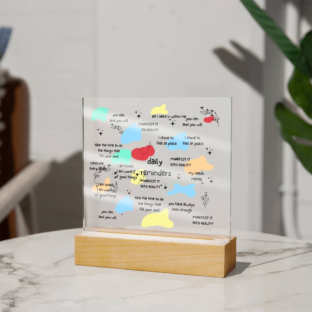 Daily Affirmation Acrylic Plaque