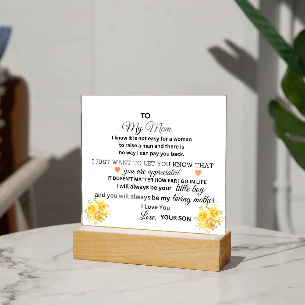 Mom Thank You Gifts, Gift For Mom From Son ,Birthday Mother's Day Gift