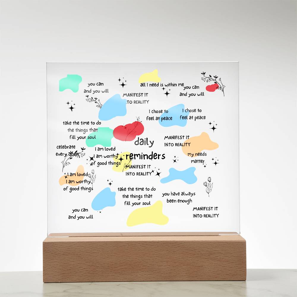 Daily Affirmation Acrylic Plaque