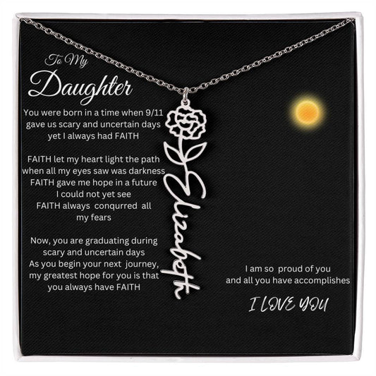 Flower Name Necklace