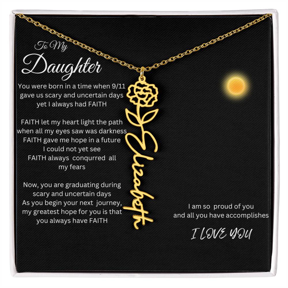 Flower Name Necklace
