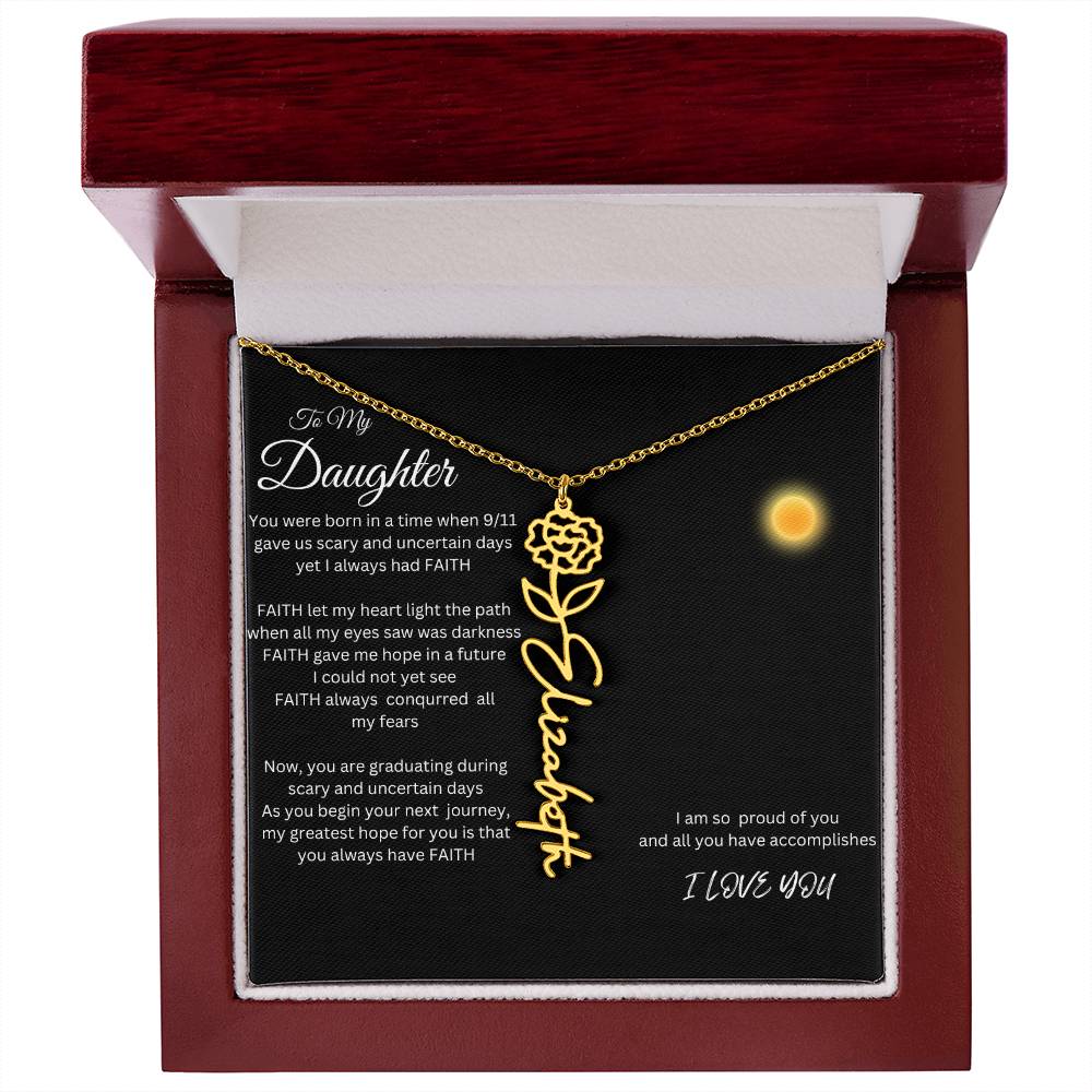Flower Name Necklace