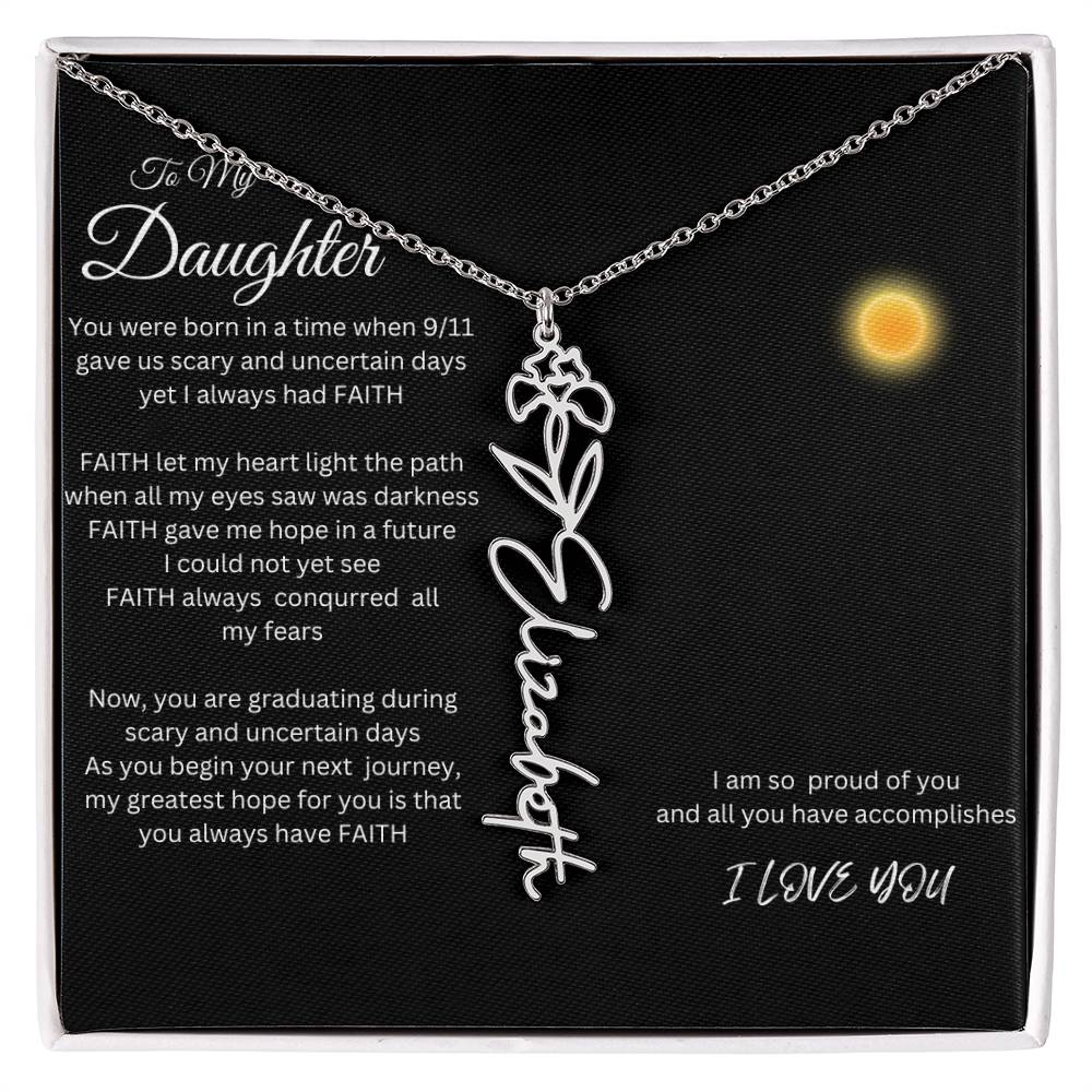 Flower Name Necklace