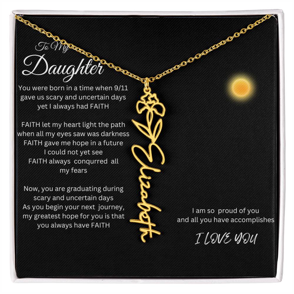 Flower Name Necklace