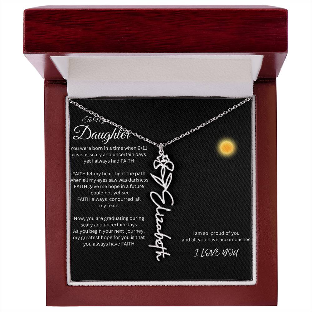 Flower Name Necklace