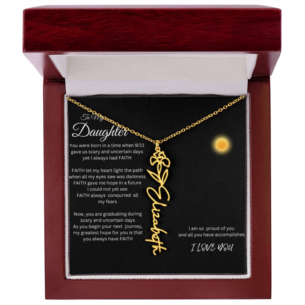 Flower Name Necklace