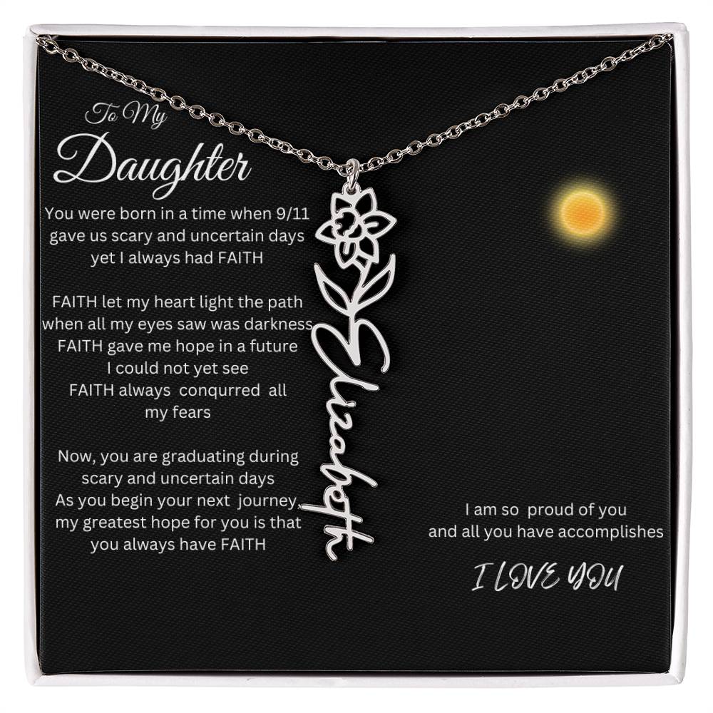 Flower Name Necklace
