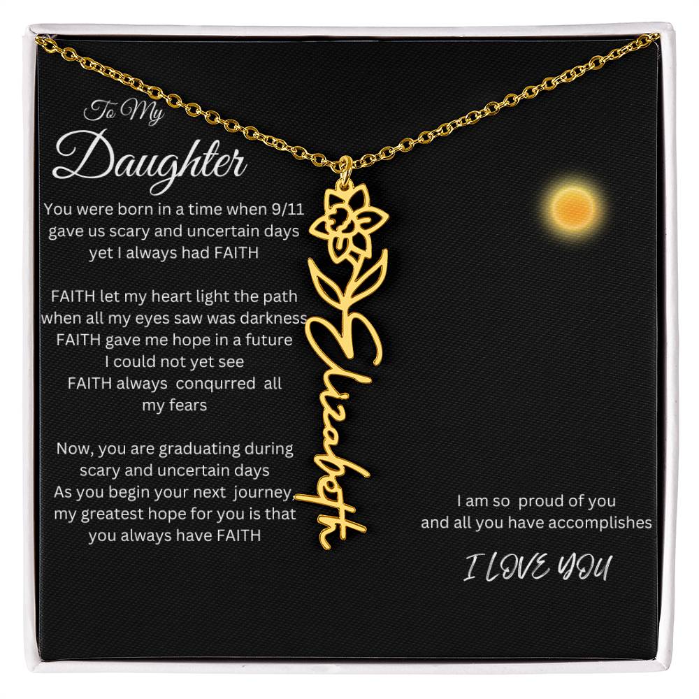 Flower Name Necklace