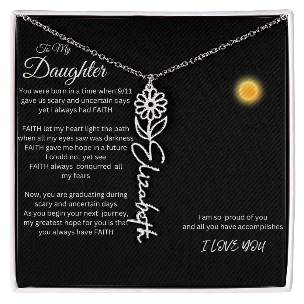 Flower Name Necklace