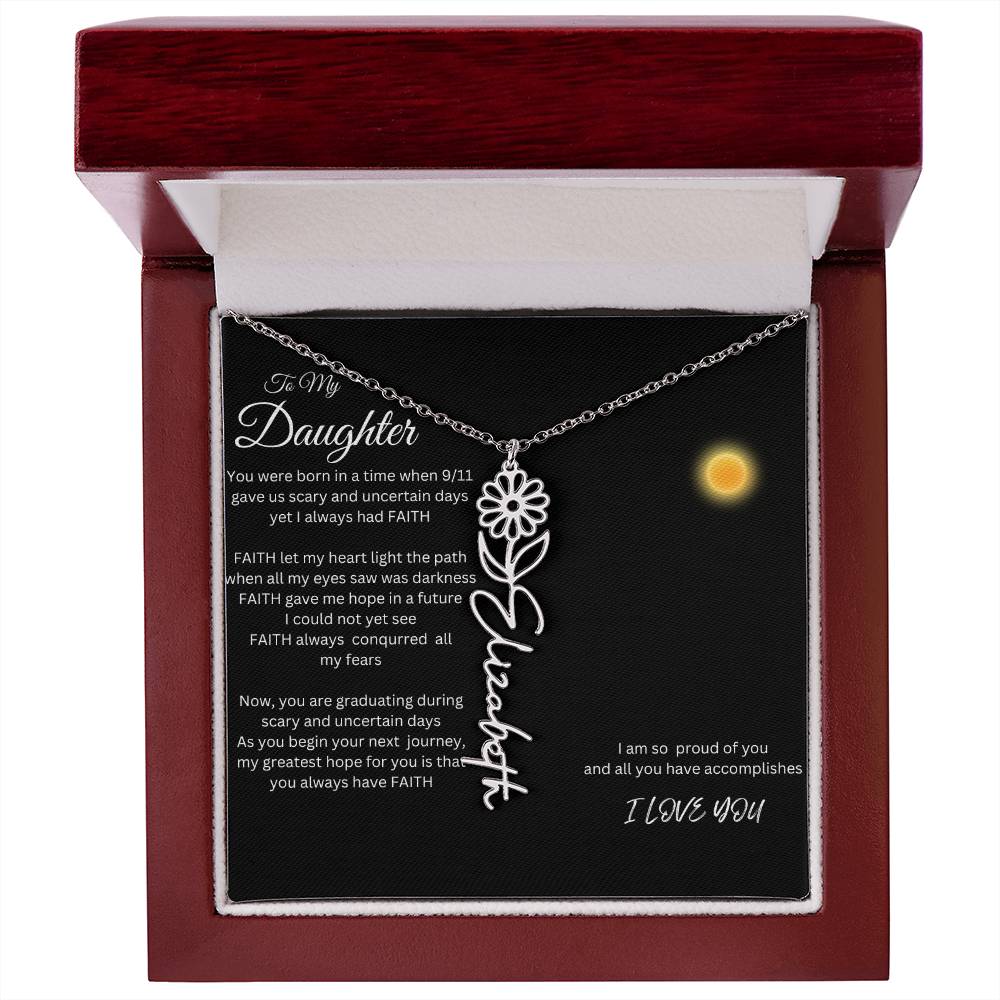 Flower Name Necklace