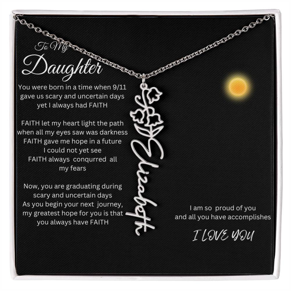 Flower Name Necklace