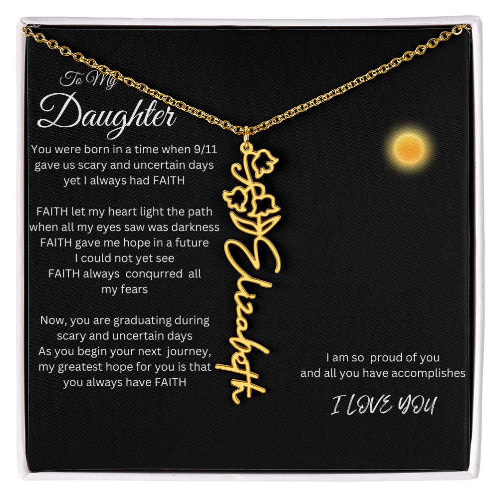 Flower Name Necklace
