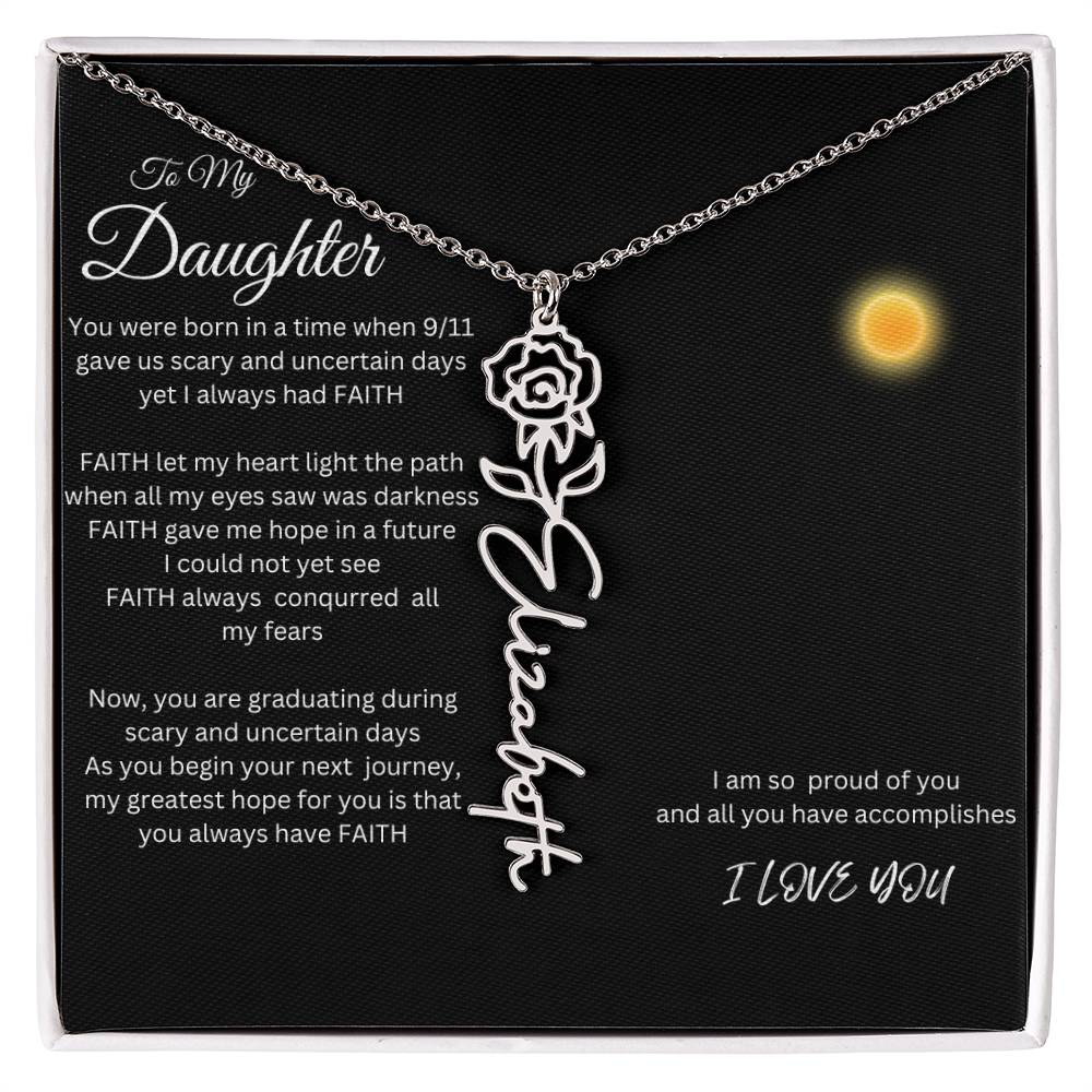 Flower Name Necklace
