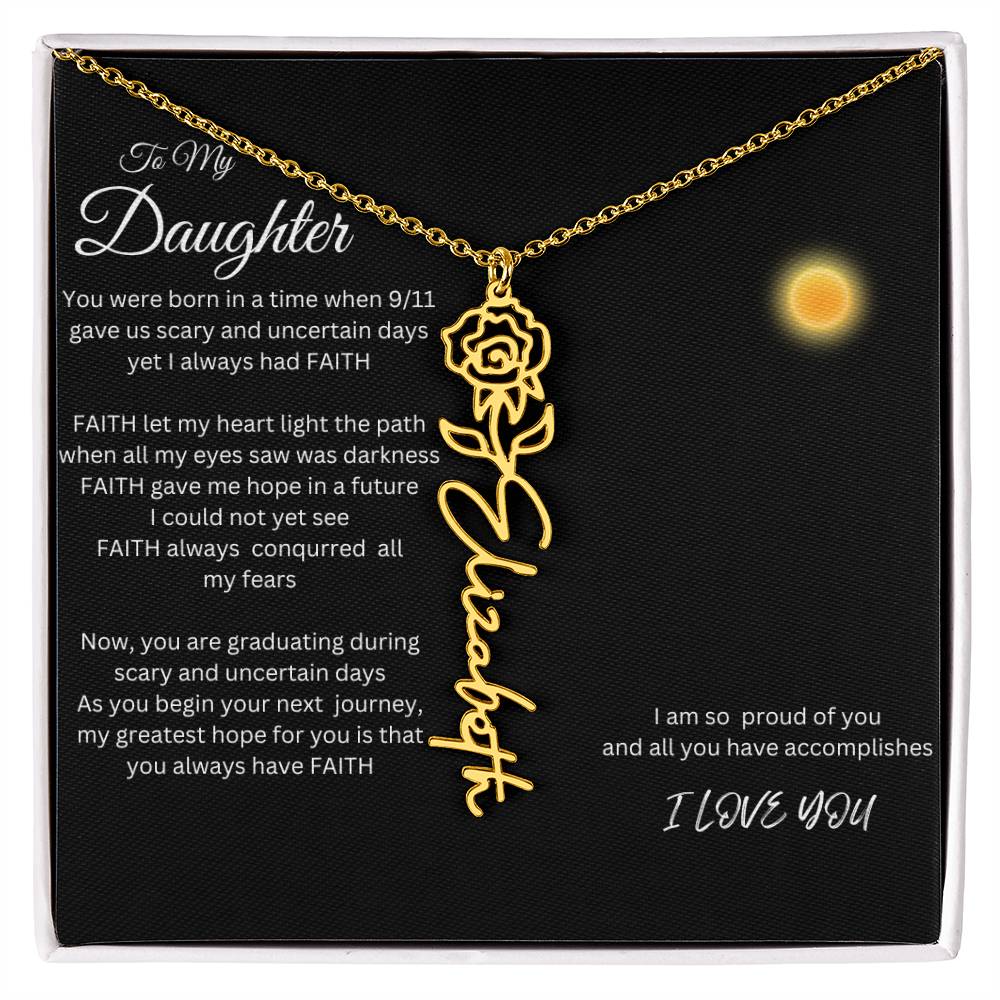 Flower Name Necklace