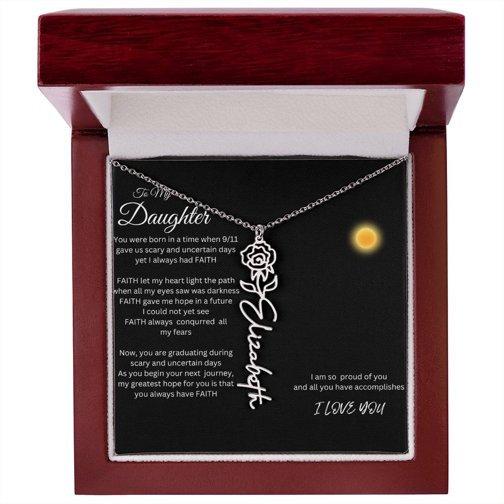 Flower Name Necklace