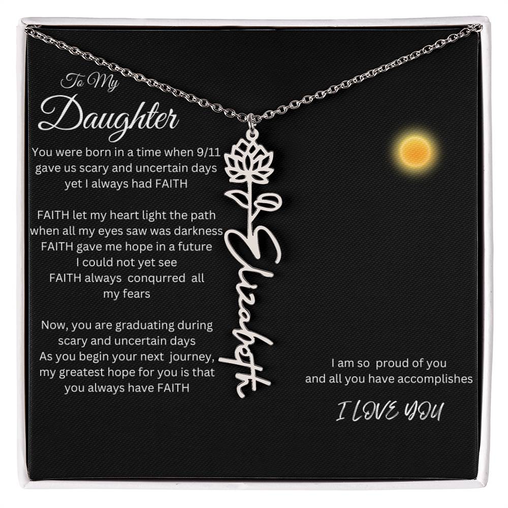 Flower Name Necklace