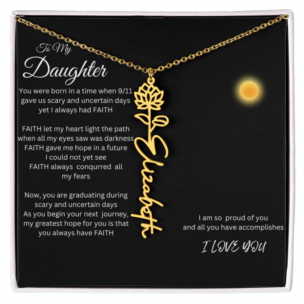 Flower Name Necklace