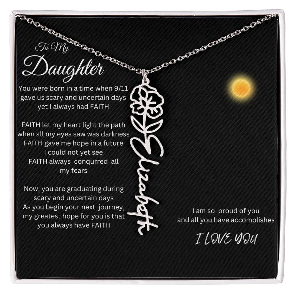 Flower Name Necklace