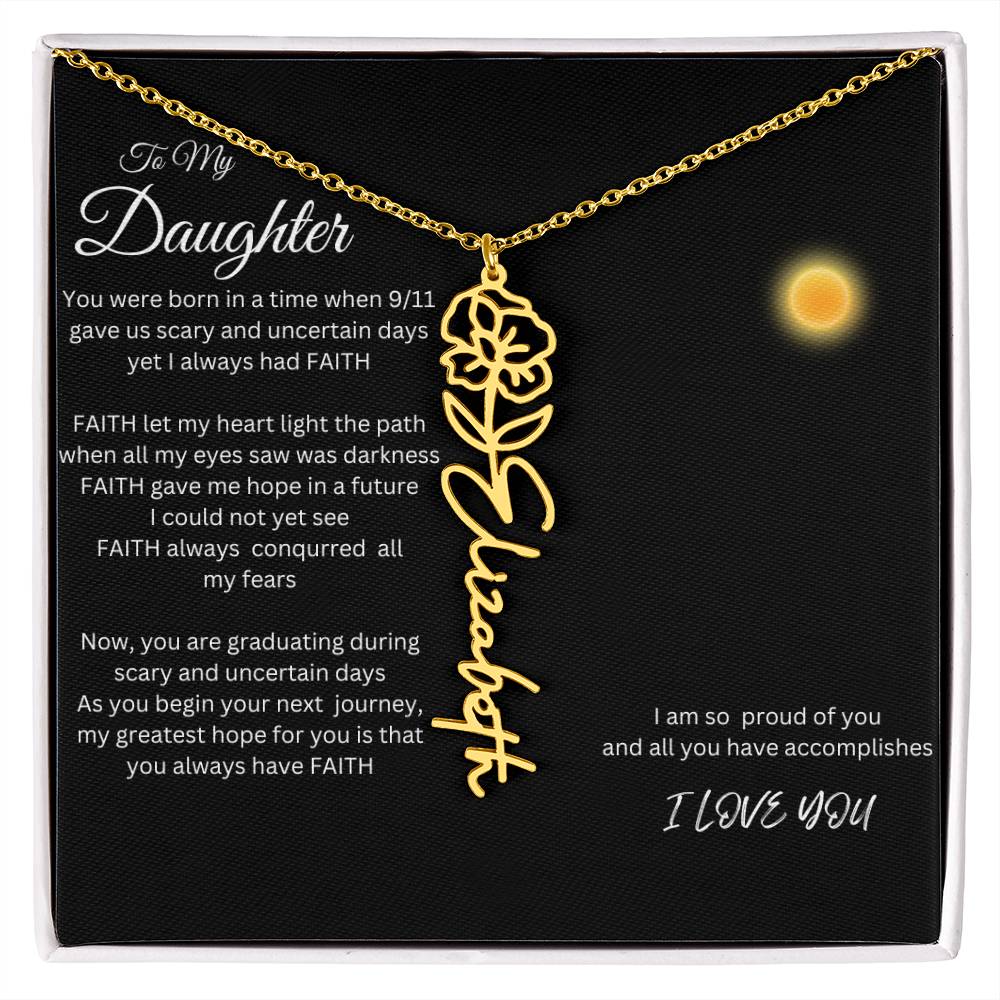 Flower Name Necklace