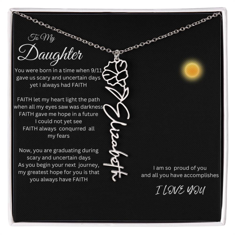 Flower Name Necklace