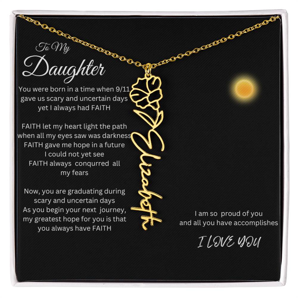 Flower Name Necklace