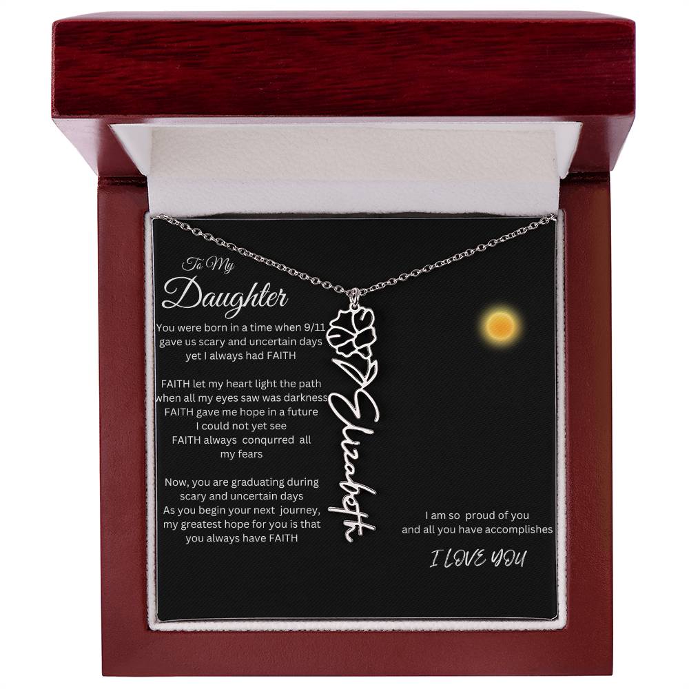 Flower Name Necklace
