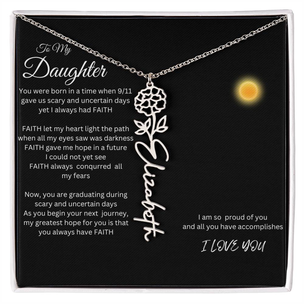 Flower Name Necklace