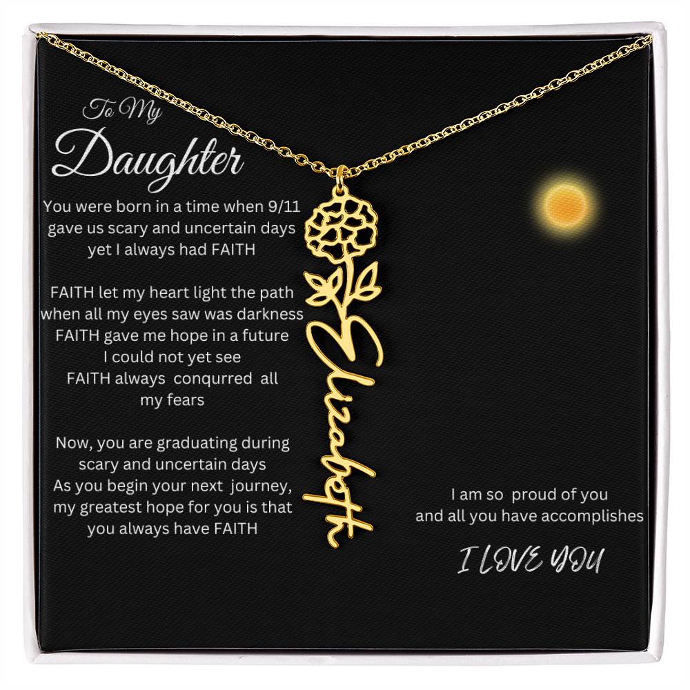 Flower Name Necklace
