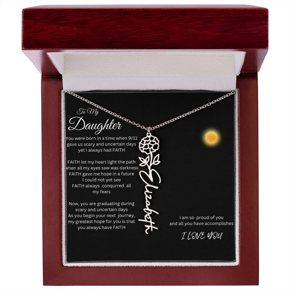 Flower Name Necklace