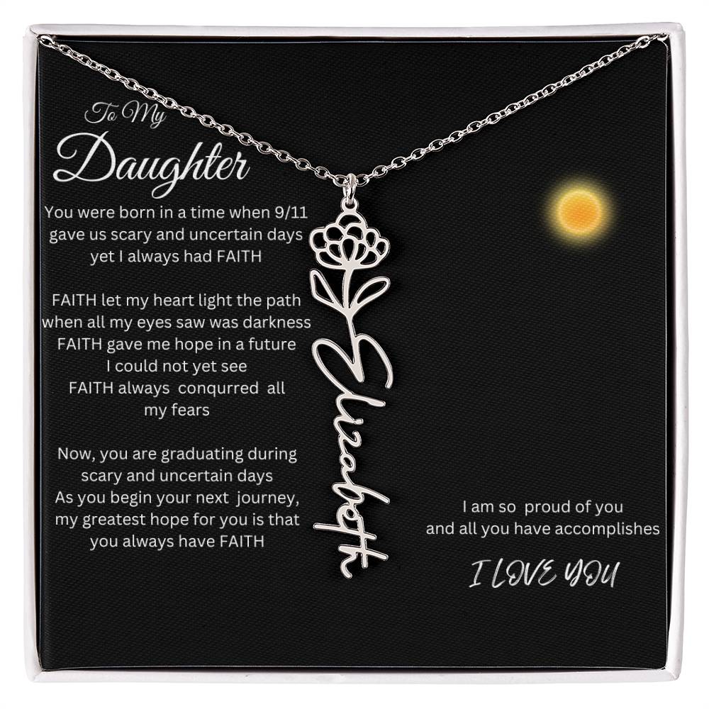 Flower Name Necklace