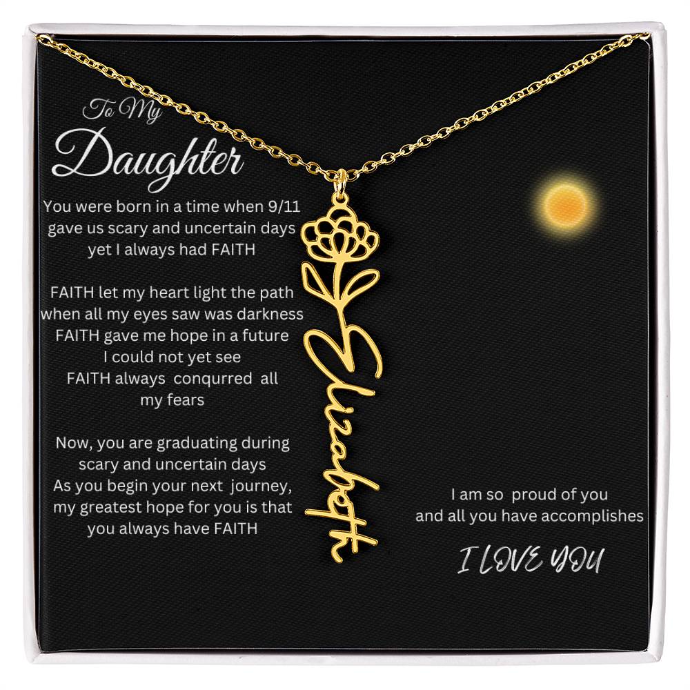 Flower Name Necklace