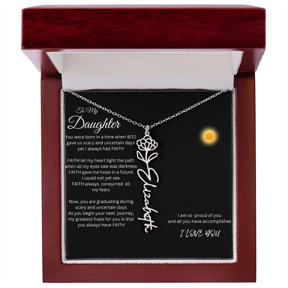 Flower Name Necklace