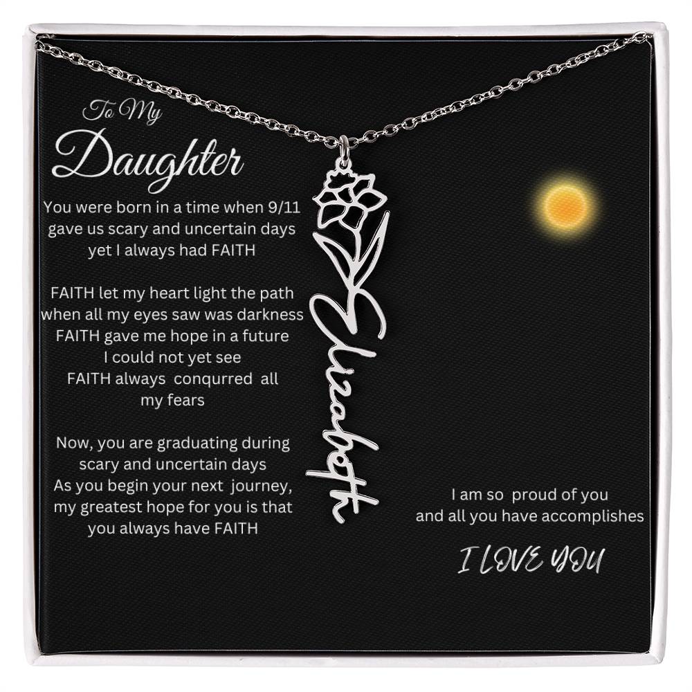 Flower Name Necklace